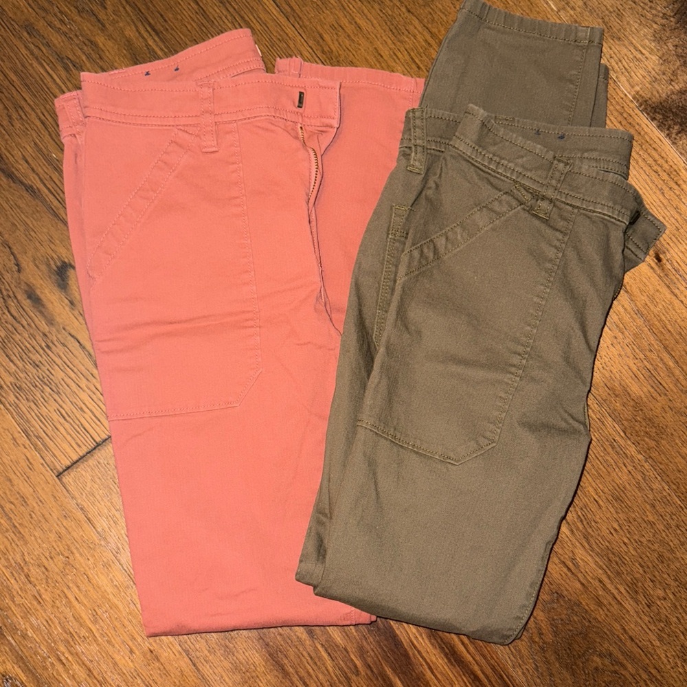 J. Crew Olive and Rust Casual Pants Set